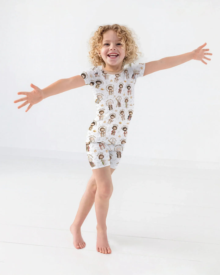 The 12 Apostles Bamboo Two Piece Short Sleeve Shorts Pajama Set