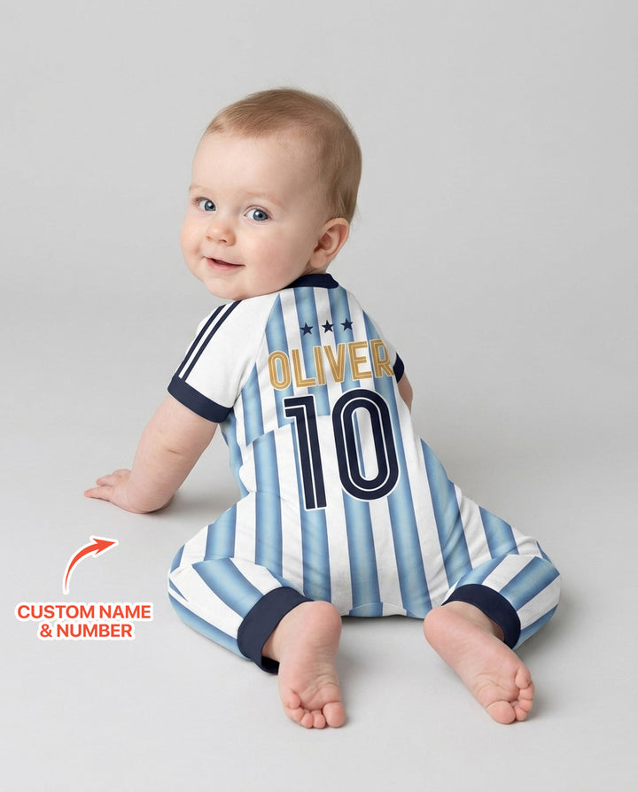 Plantilla PERSONALIZADA de Bambú Pijama Corto con Cremallera