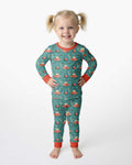 Atomic Santas in Space Bamboo Two Piece Long Sleeve Pajama Set