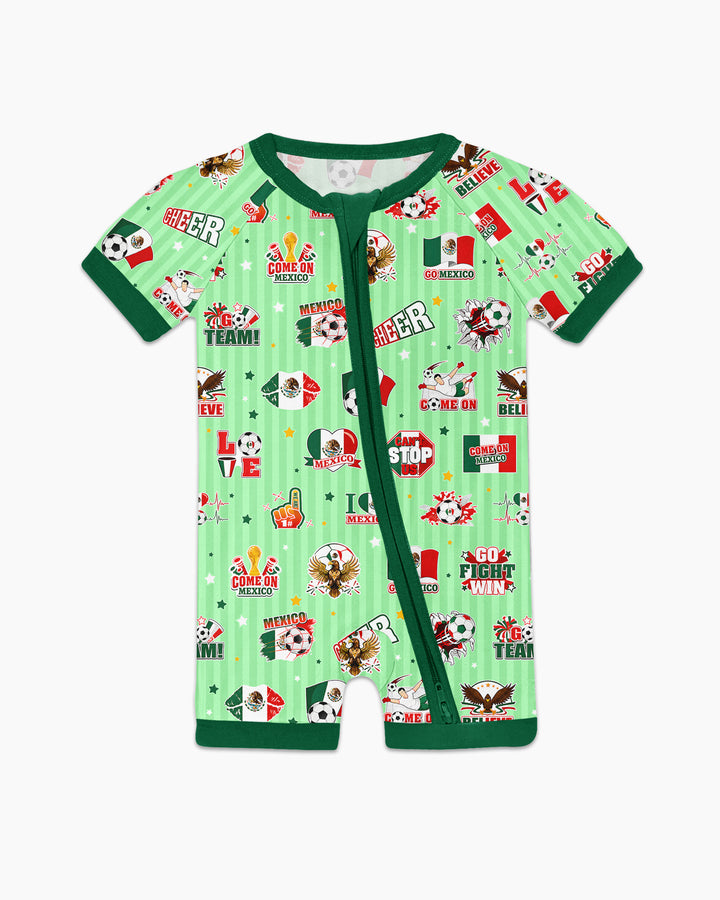 Soccer Game Day Go Team Mexico Family Matching Bamboo Shorty Zippy