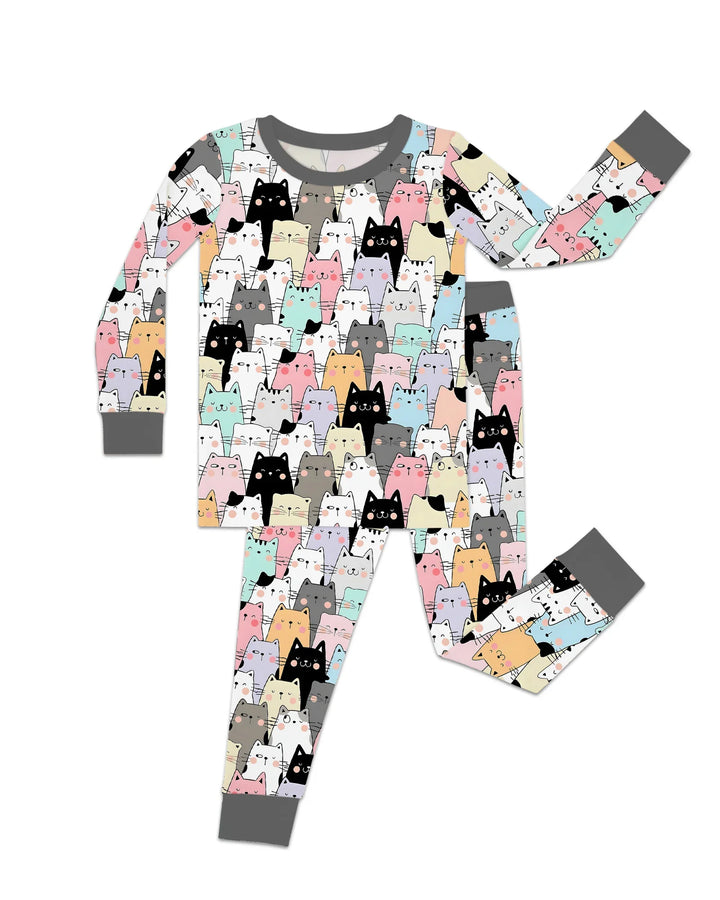 Zweiteiliges Langarm-Pyjama-Set mit Sommerfrüchten