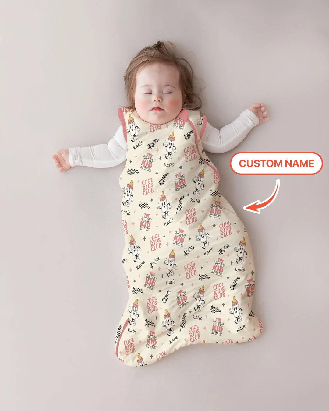 Custom Name Cool Club Daddy & Me Matching Bamboo Sleep Bag