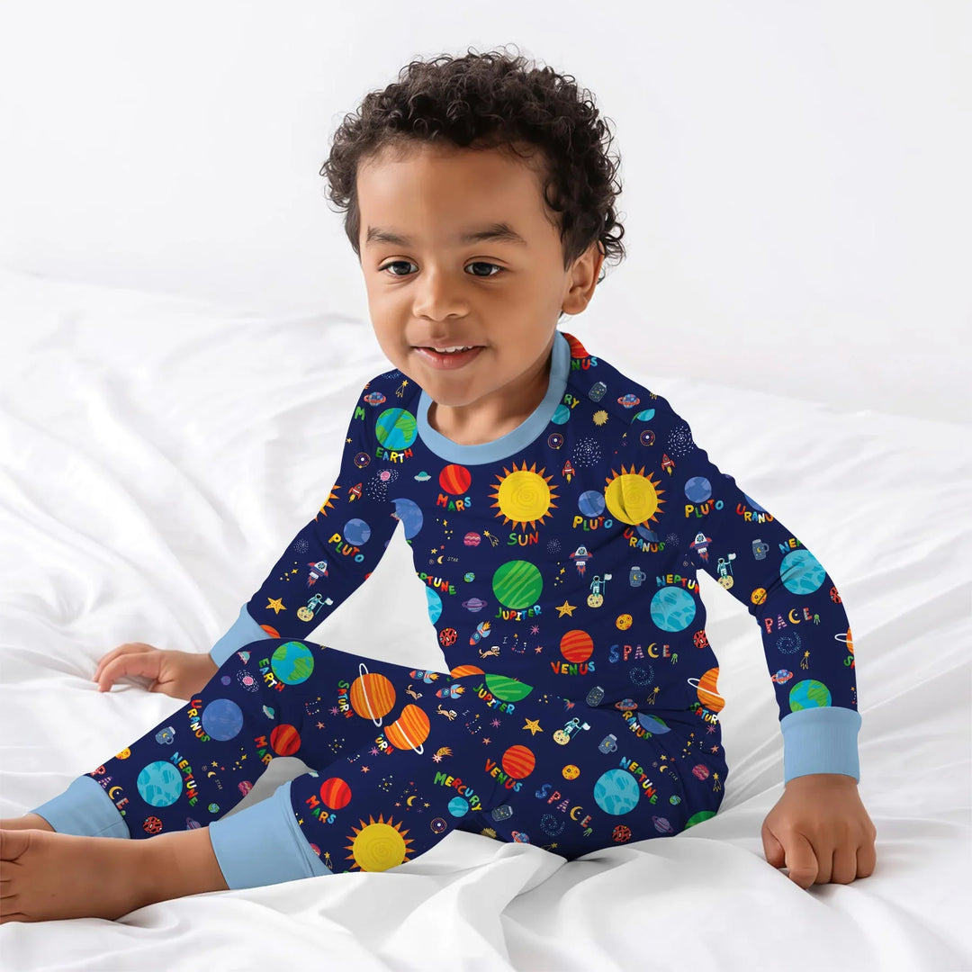Solar Space Adventure Two Piece Long Sleeve Pajama Set