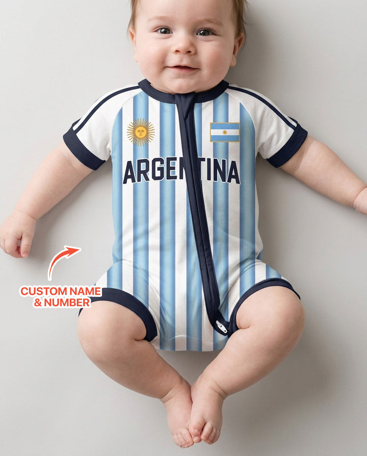 Plantilla PERSONALIZADA de Bambú Pijama Corto con Cremallera