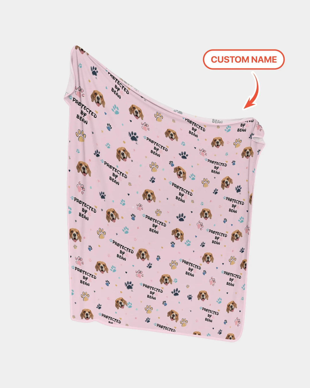 Custom Dog Pattern Blanket