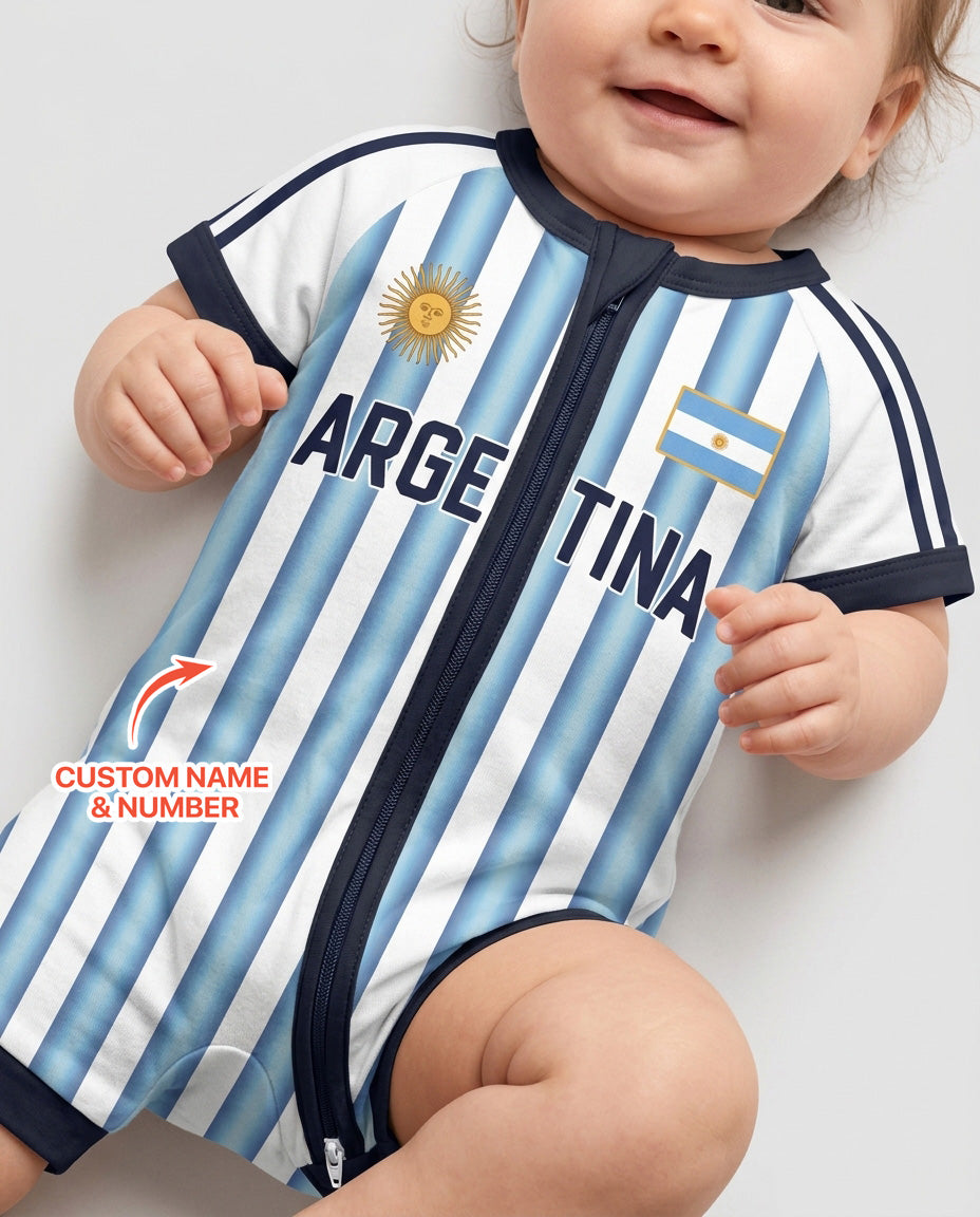 Plantilla PERSONALIZADA de Bambú Pijama Corto con Cremallera