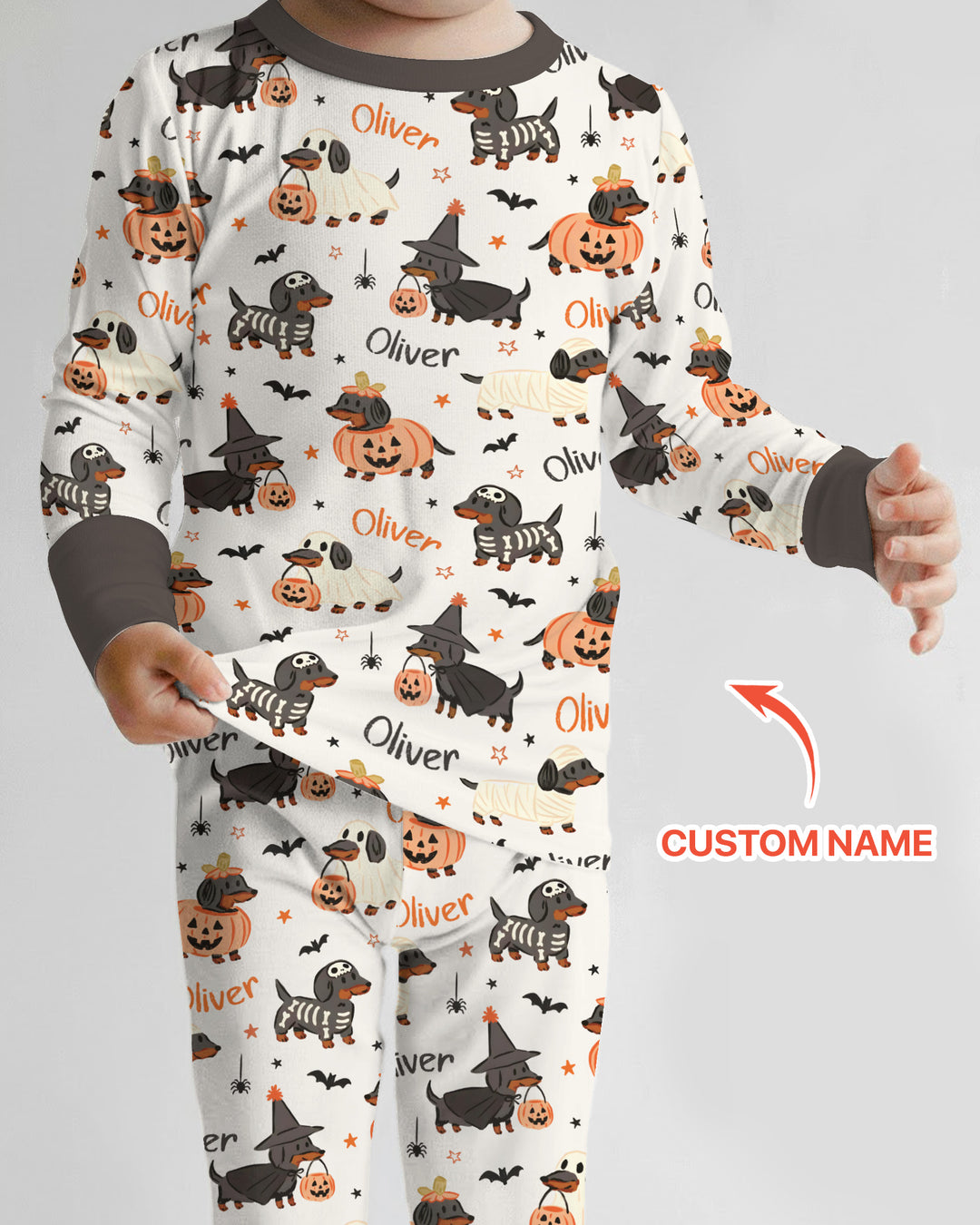 Conjunto de pijama de dos piezas de bambú con mangas largas, plantilla PERSONALIZADA