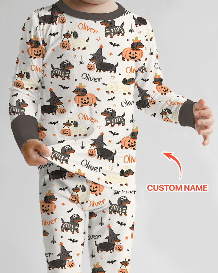 Conjunto de pijama de dos piezas de bambú con mangas largas, plantilla PERSONALIZADA