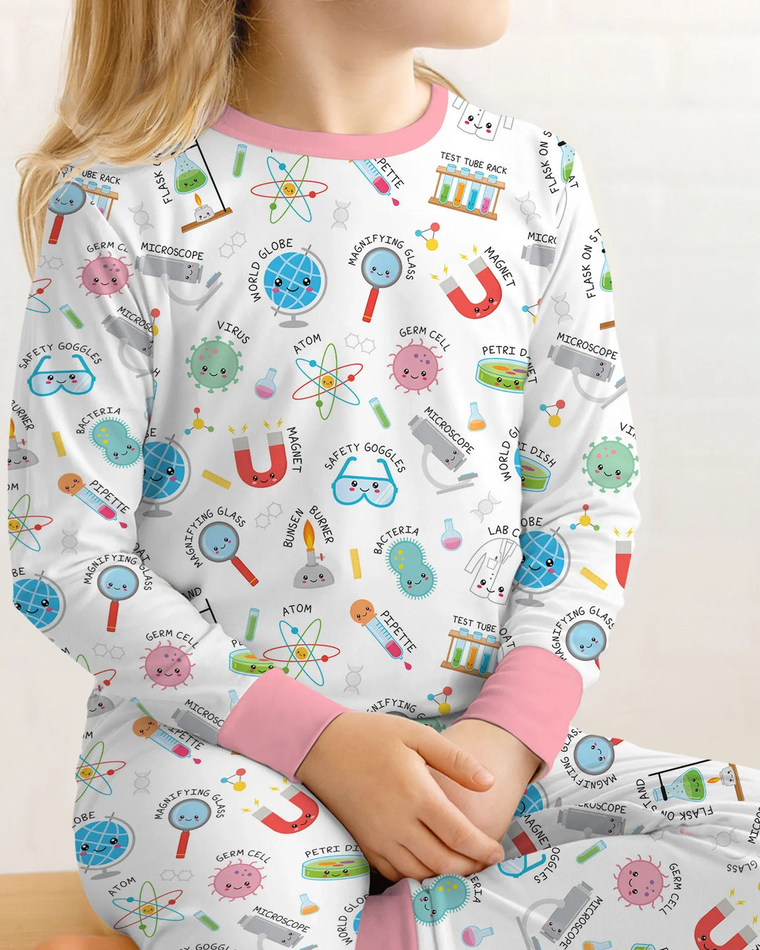 Zweiteiliges Langarm-Pyjama-Set mit Sommerfrüchten