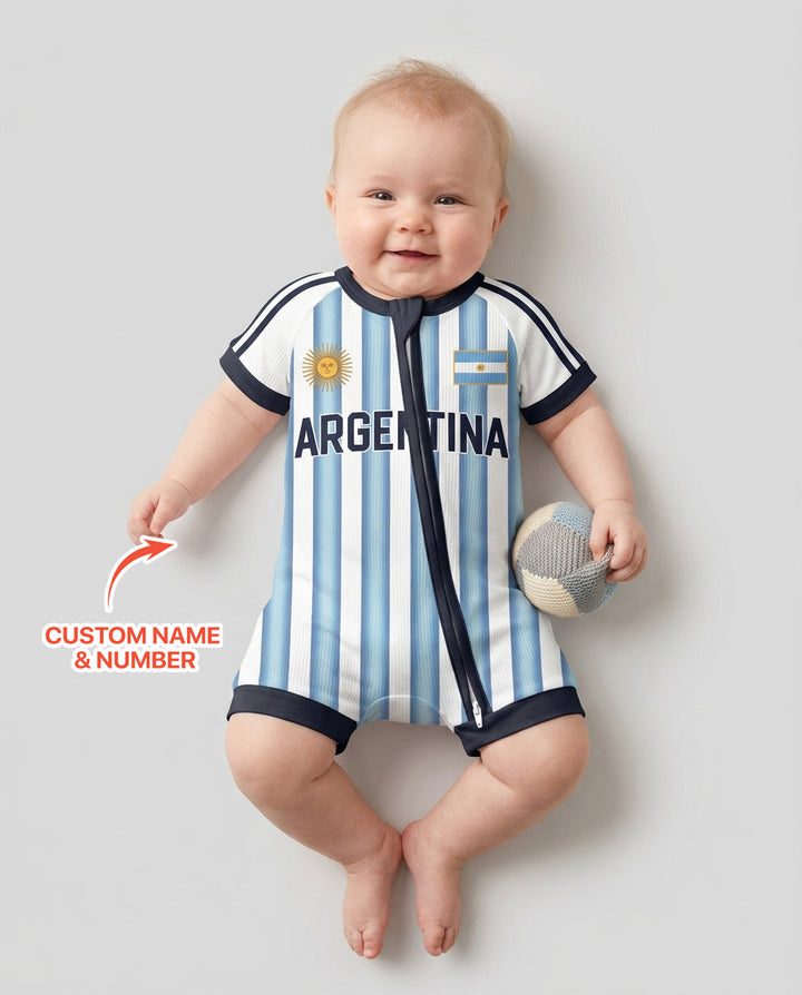 Plantilla PERSONALIZADA de Bambú Pijama Corto con Cremallera