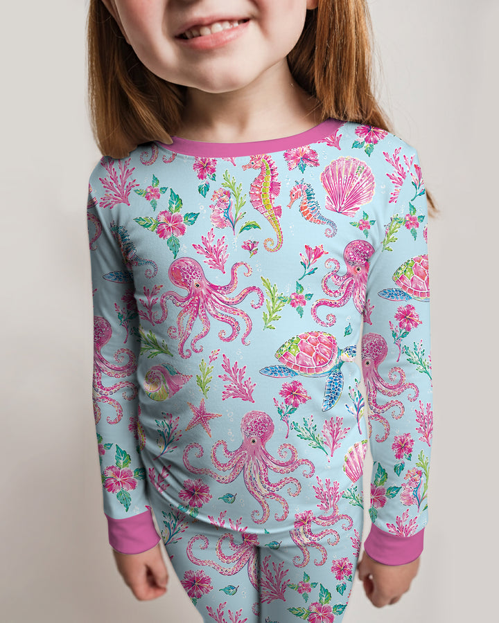 Preppy Palm Beach Bamboo Two Piece Long Sleeve Pajama Set