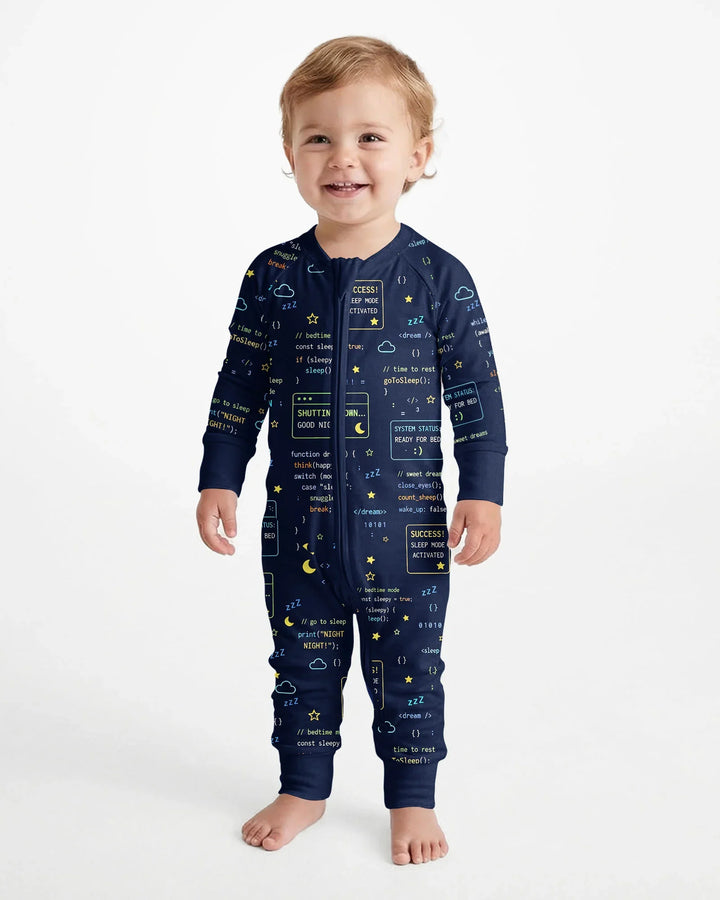 Mono elástico de bambú convertible con cremallera para padre e hijo a juego "It Techy"
