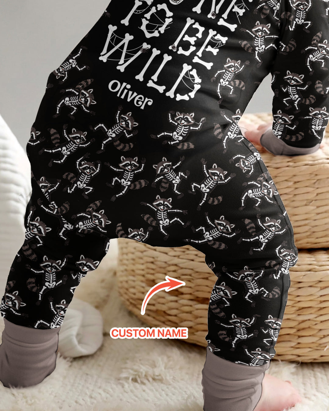 Funny Halloween Racoon Bamboo Convertible Zippy