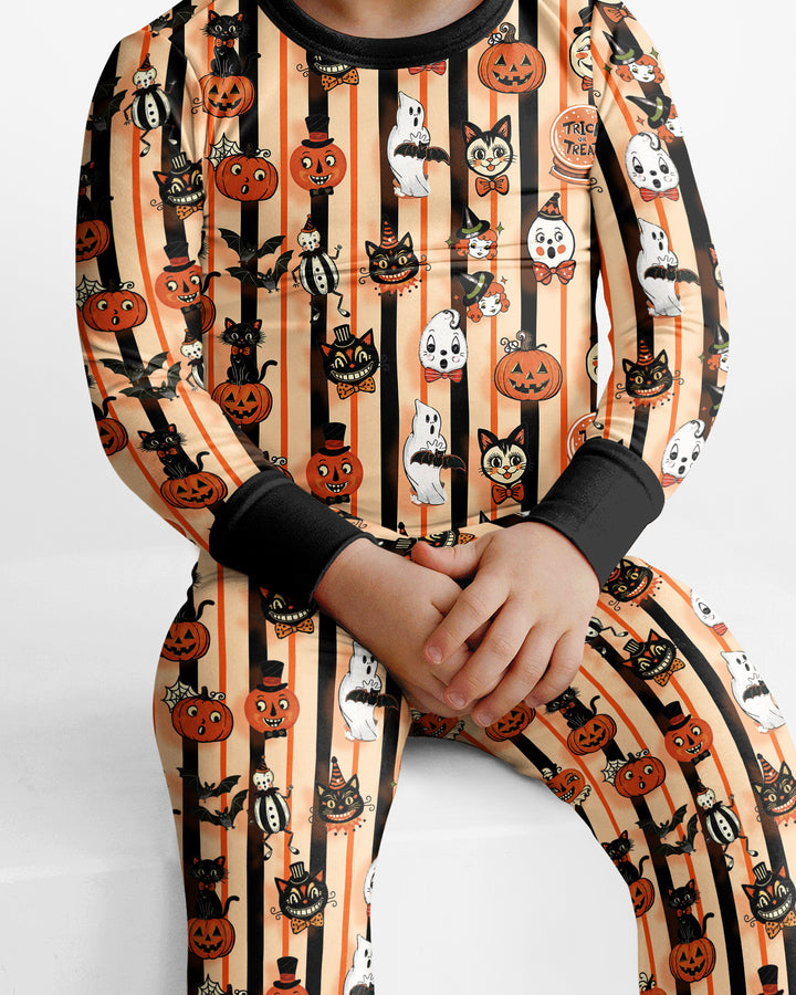 Vintage Halloween Bamboo Two Piece Long Sleeve Pajama Set