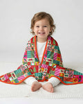 Maximalist Christmas Collage Bamboo Blanket