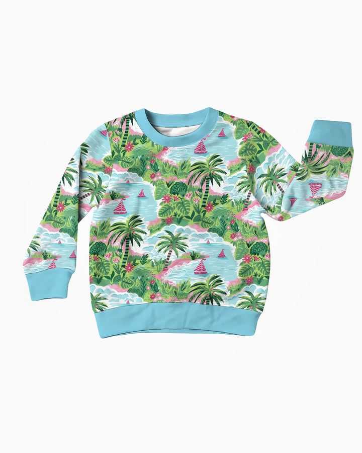 Preppy Coast Beach Club Bamboo Crewneck Sweatshirt