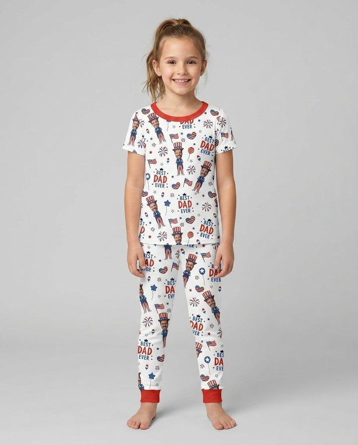 Zweiteiliges, kurzärmliges Pyjama-Set mit Marienkäfern