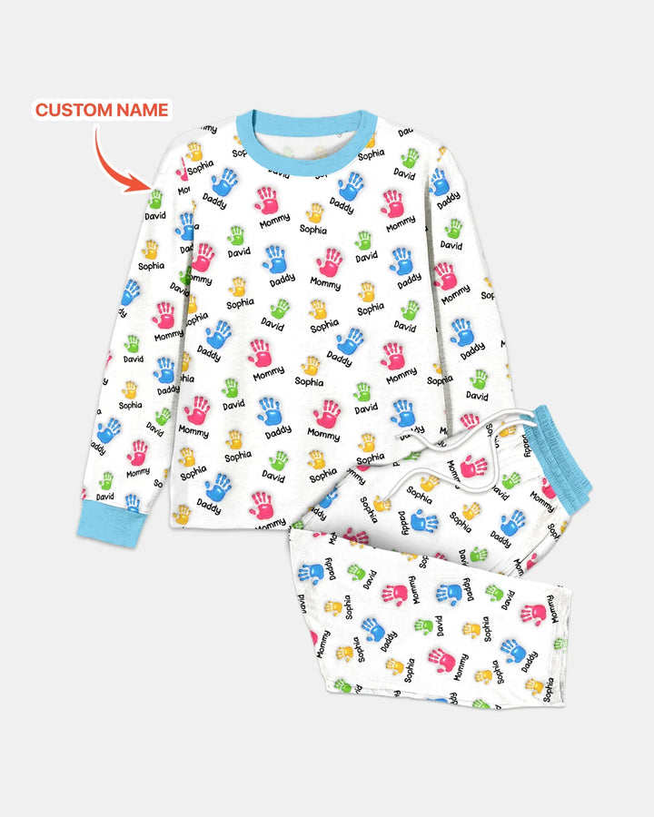 First Mother Day - Handprints Bamboo Men's Pajama Set