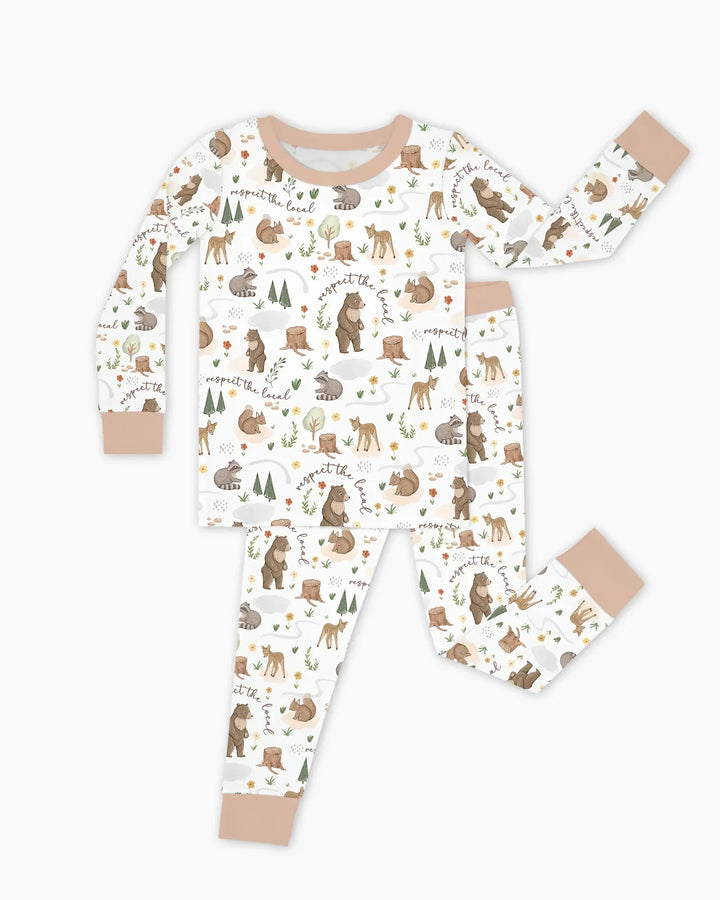 Respect The Local Bamboo Two Piece Long Sleeve Pajama Set