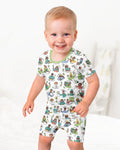 Jobs Alphabet Bamboo Two Piece Short Sleeve Shorts Pajama Set