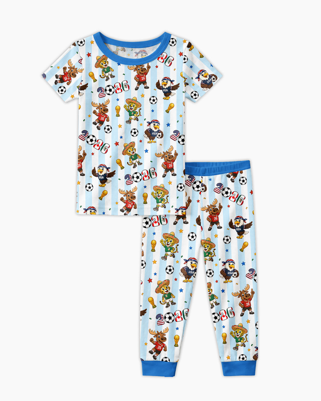 Zweiteiliges, kurzärmliges Pyjama-Set mit Marienkäfern