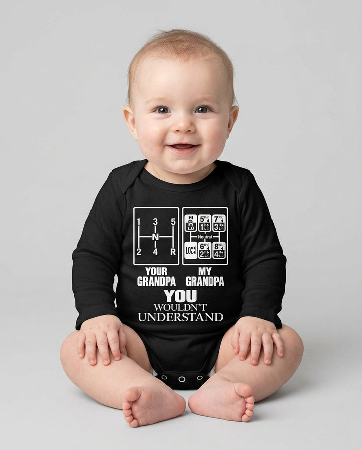 Grandpa Knows The Gears Bamboo Bodysuit
