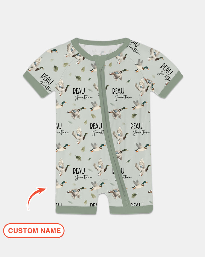 Custom Name Mallard Duck Shorty Zippy