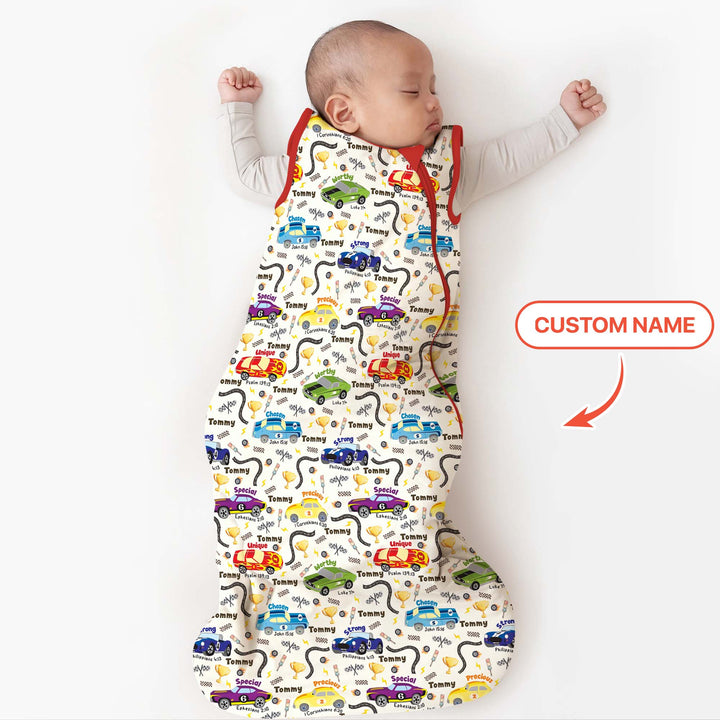 Racing Fun God Says I Am Custom Name Sleep Bag