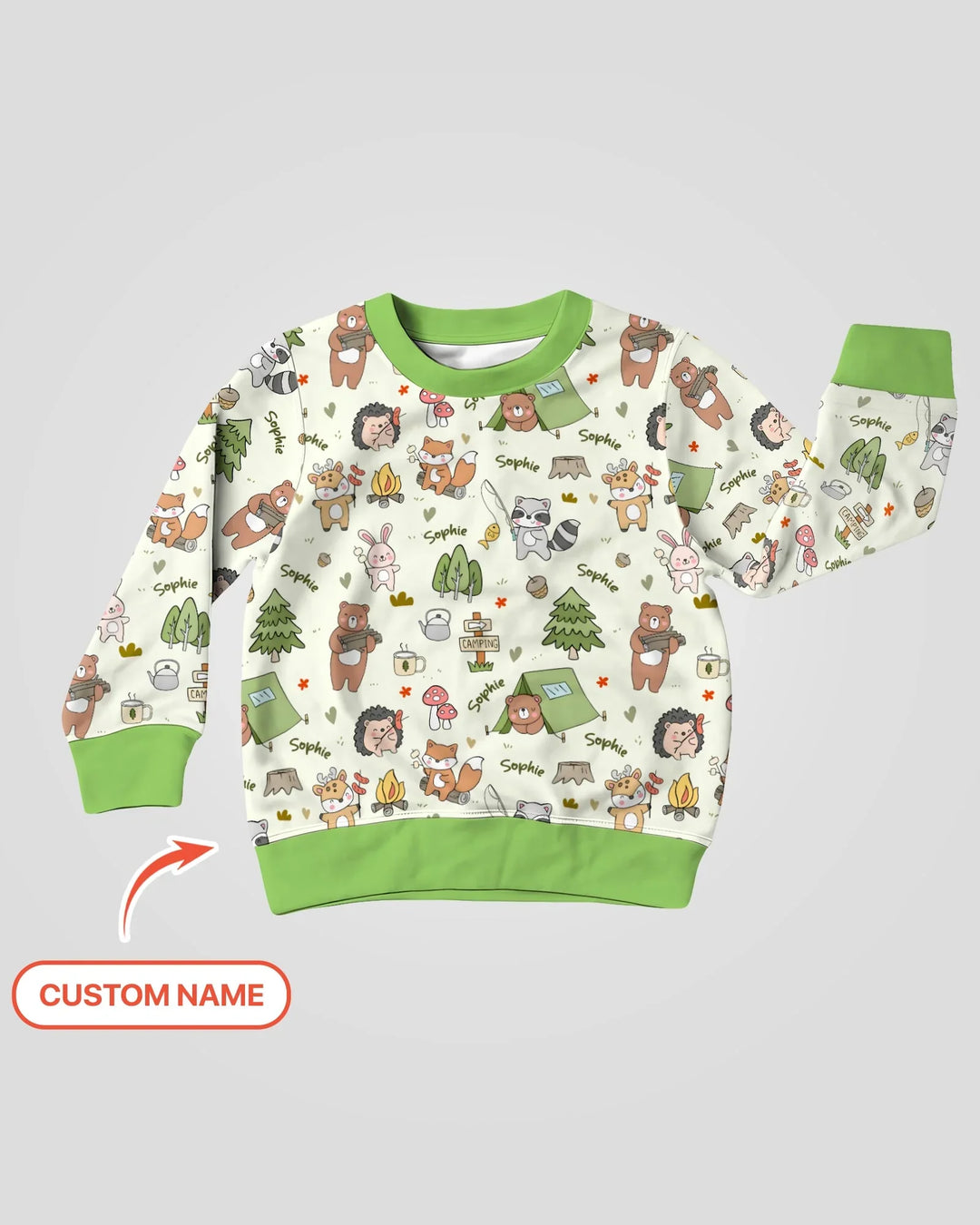 Custom Name Little Camp Buddies Bamboo Crewneck Sweatshirt