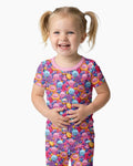 Conjunto de pijama de dos piezas de manga corta de bambú