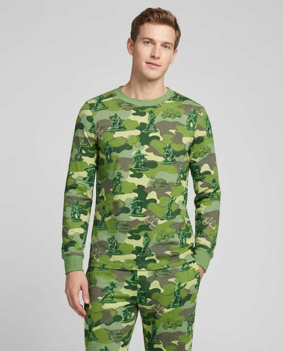 Green Army Men Bamboo Men's Pajama Set