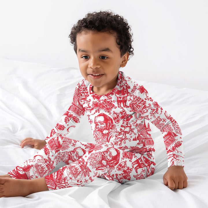 Zweiteiliges Langarm-Pyjama-Set mit Sommerfrüchten