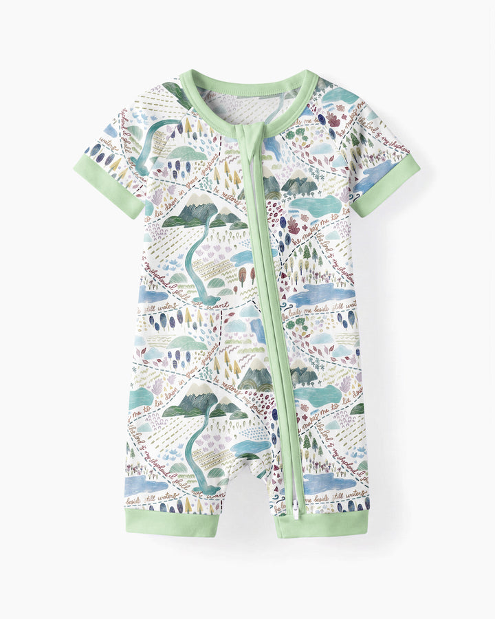 Whimsical Psalms 23 Map Bamboo Shorty Zippy
