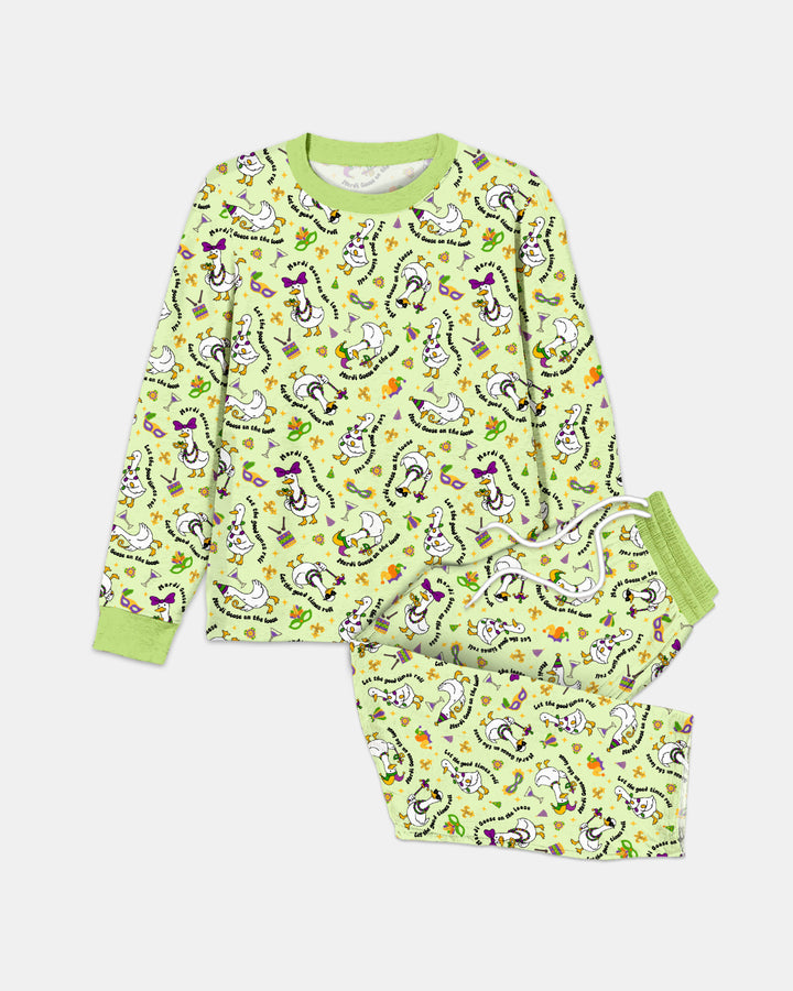 Mardi Gras Silly Goose Men's Pajama Set