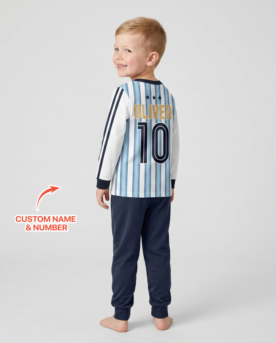 Conjunto de pijama de dos piezas de bambú con mangas largas, plantilla PERSONALIZADA