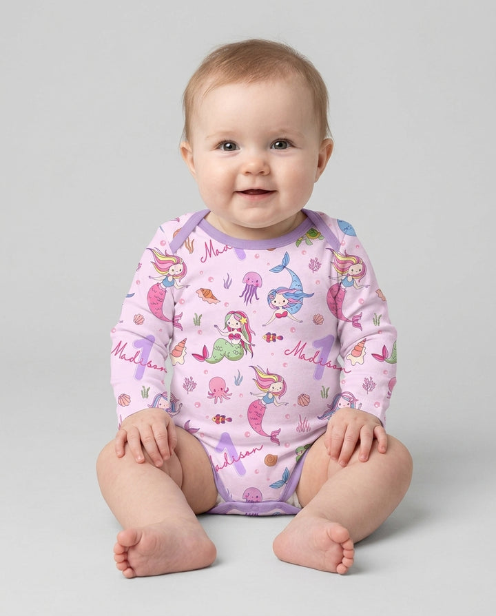Gerippte Babykleidung mit individuellem Foto - Weich &amp; Skizzenhaft