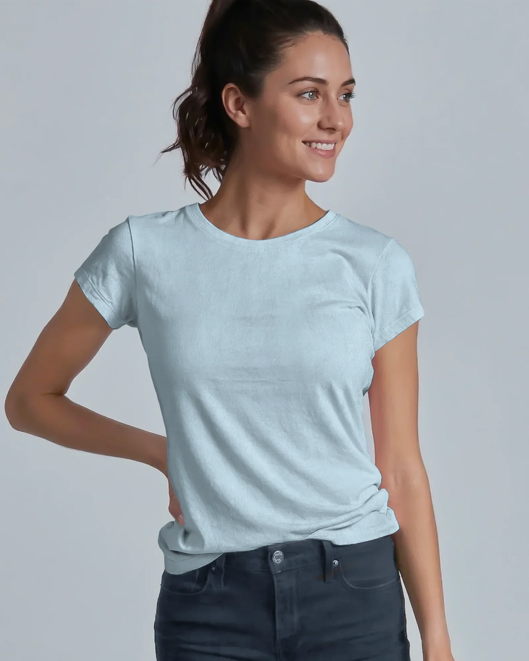 Solid Color Bamboo Women T-Shirt