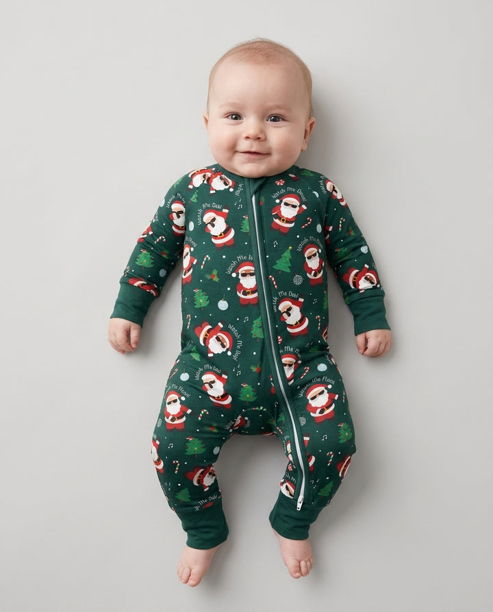 Santa's Christmas Dance Party Bamboo Convertible Zippy