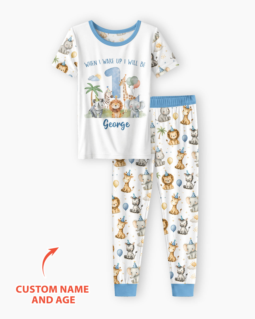 Zweiteiliges, kurzärmliges Pyjama-Set mit Marienkäfern