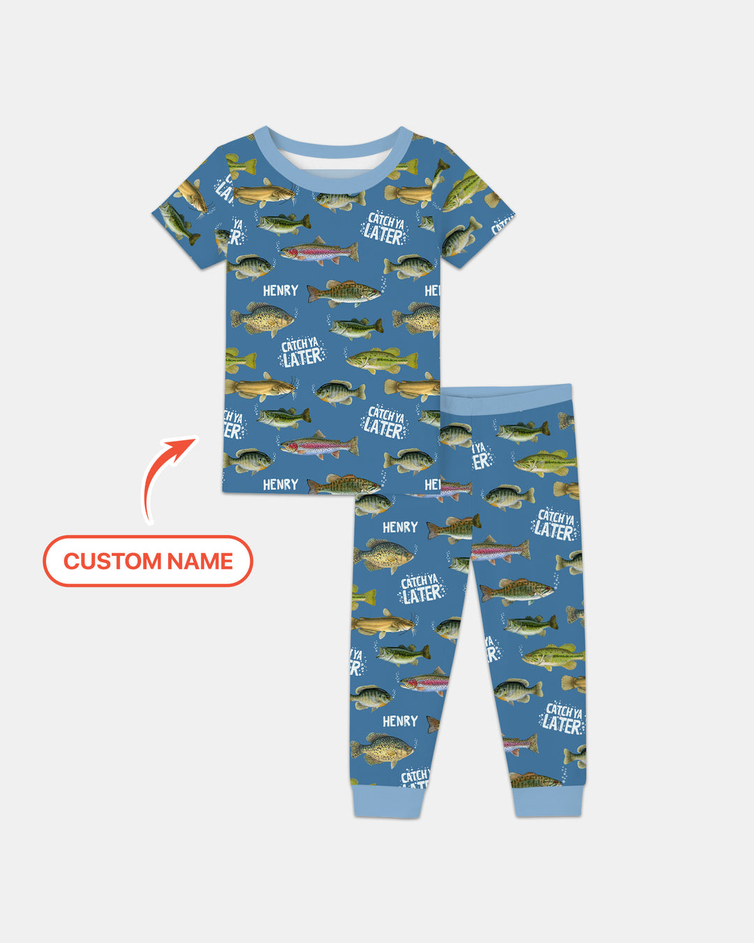 Zweiteiliges, kurzärmliges Pyjama-Set mit Marienkäfern