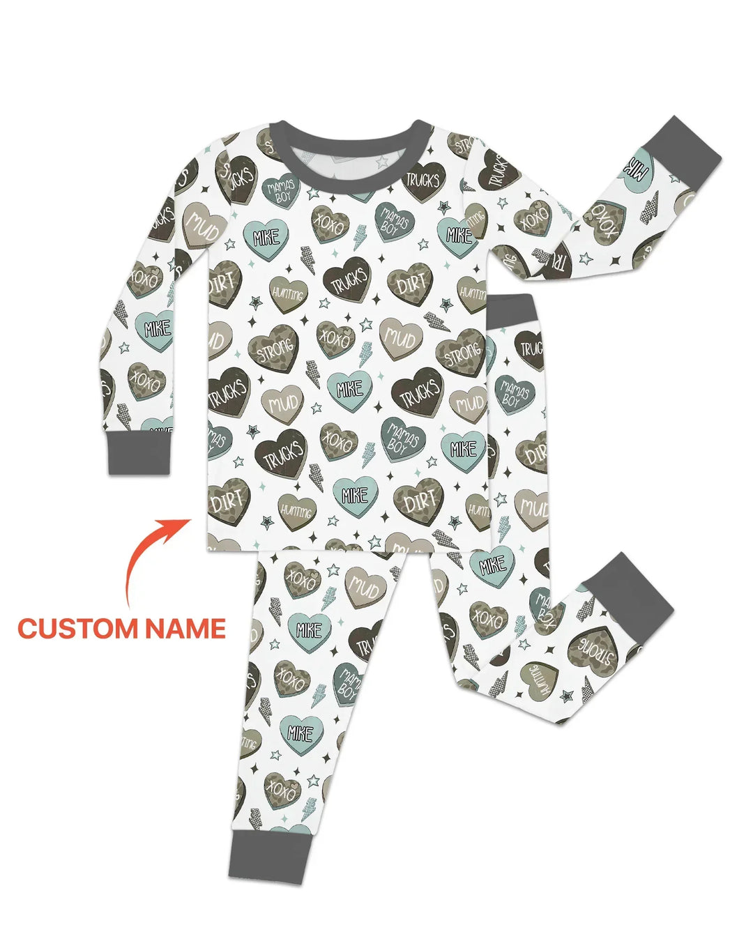 Zweiteiliges Langarm-Pyjama-Set mit Sommerfrüchten