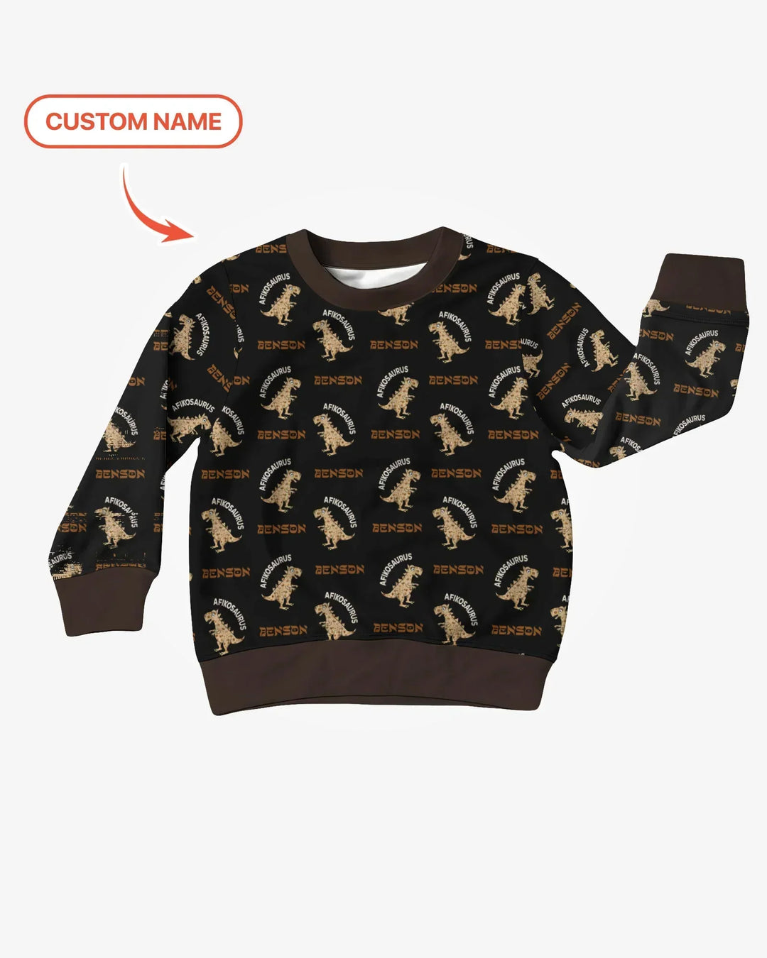 Custom Name Afikosaurus Crewneck Sweatshirt