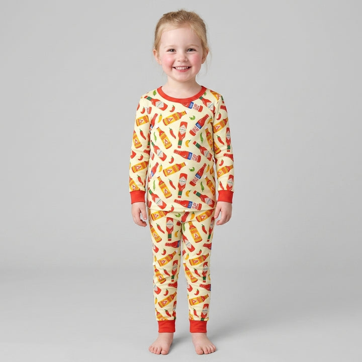 Spicy Sauce Bamboo Two Piece Long Sleeve Pajama Set