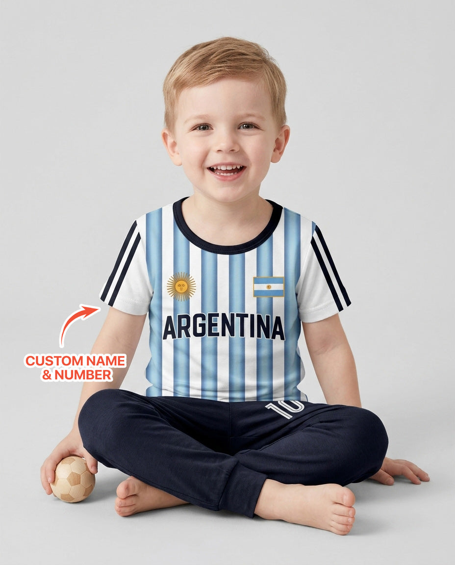 Conjunto de pijama de dos piezas de bambú de manga corta, plantilla personalizada
