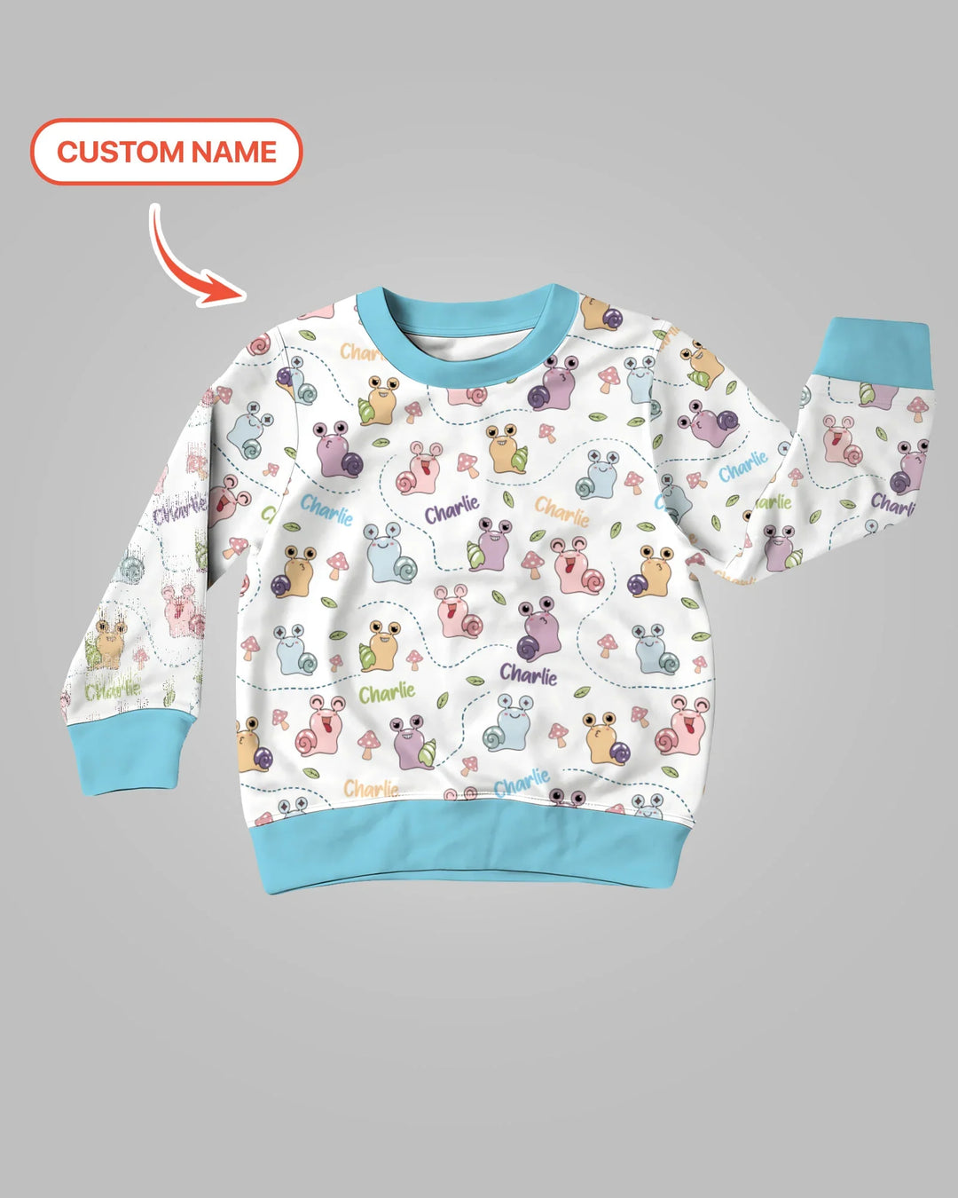 Sudadera de cuello redondo de bambú "¡Lo logré!" con nombre personalizado