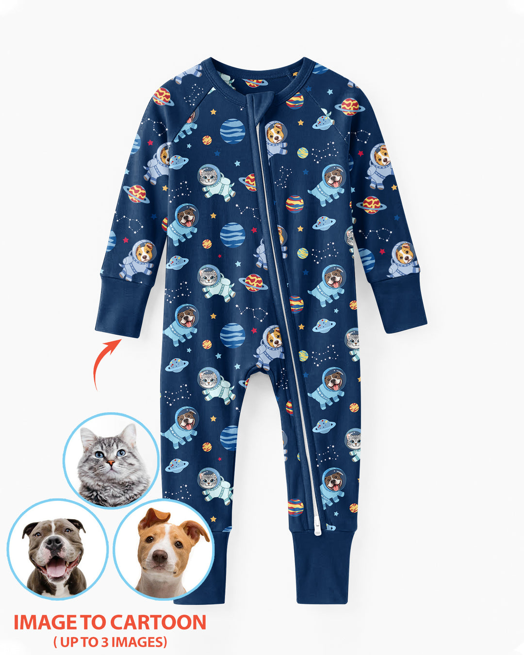 Gerippte Babykleidung mit individuellem Foto - Weich &amp; Skizzenhaft
