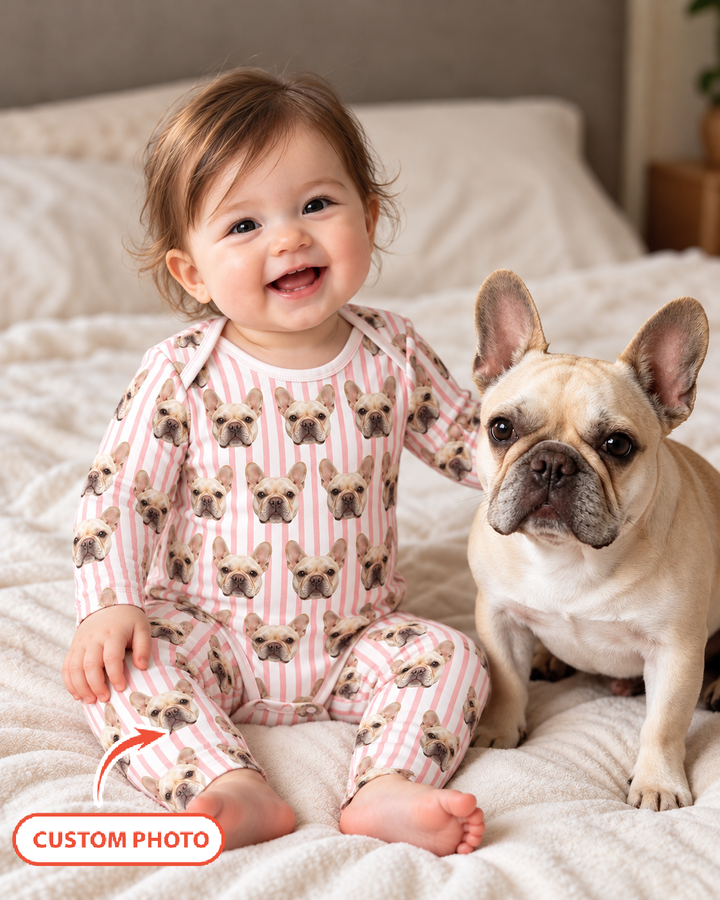 Cute Baby With Pet Bamboo Bodysuit