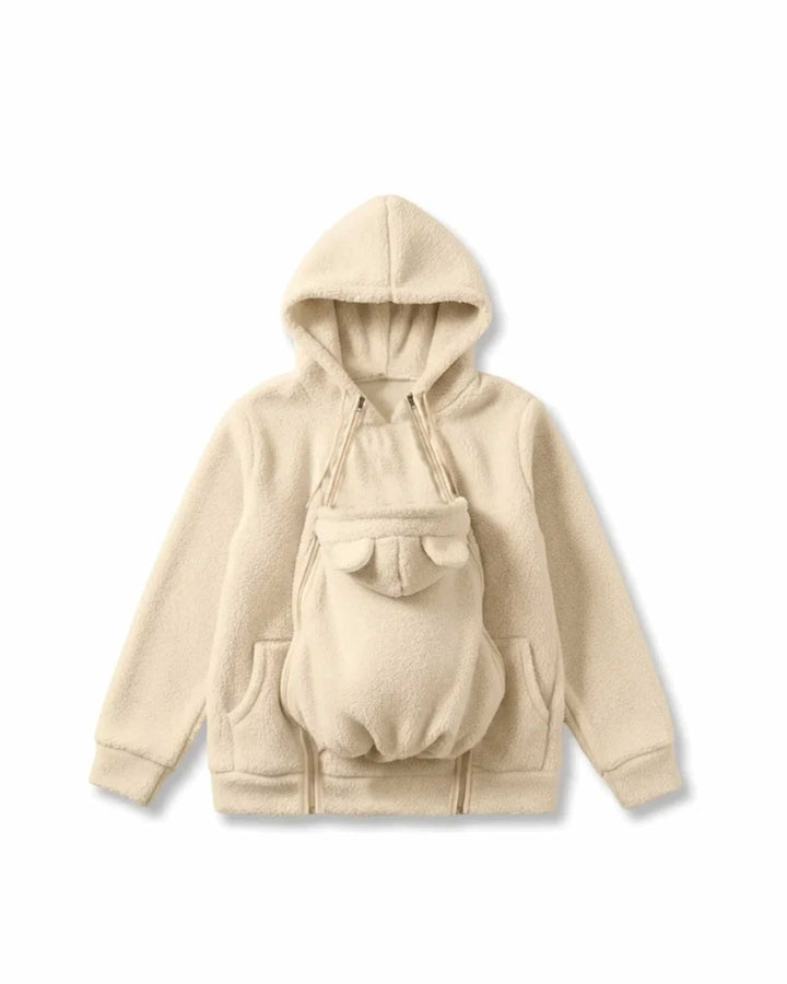 Cozy Wear Plush Fleece Mama & Baby Carrier Hoodie