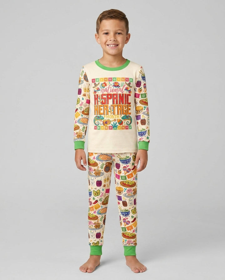 Hispanic Heritage Fiesta Bamboo Two Piece Long Sleeve Pajama Set