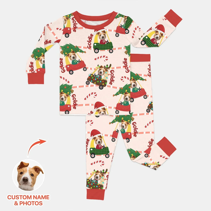 Zweiteiliges Langarm-Pyjama-Set mit Sommerfrüchten